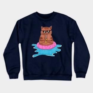 summer cat Crewneck Sweatshirt